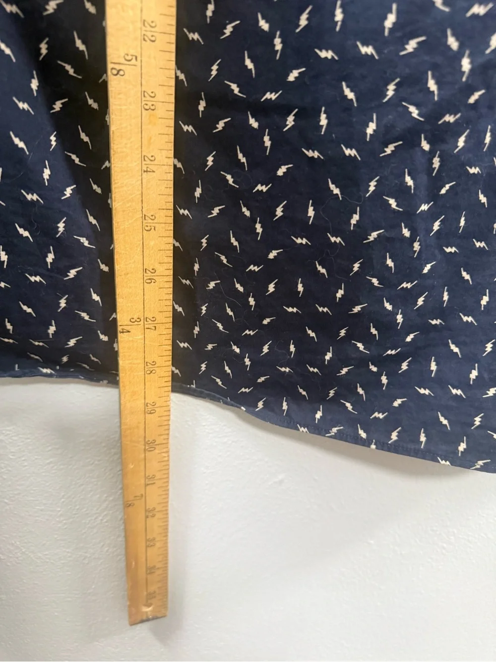 J. Crew Navy Button-Down Shirt with Small White Print